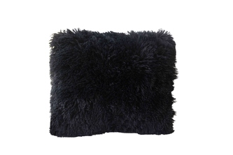 Jerry Fabrics Povlak s dlouhým vlasem černý 40x40 cm