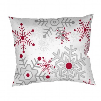 Dadka Povlak na polštář krep Vločky šedé 40x50 cm