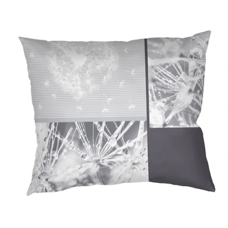 Dadka Povlak na polštář bavlna Pampelišky 3D šedé 40x50 cm