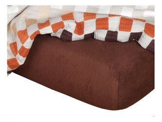 Dadka Froté prostěradlo tmavě hnědá 60x120x10 cm