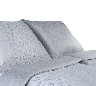 Dadka Povlečení damašek Ornella šedá DUO 140x220, 70x90 cm