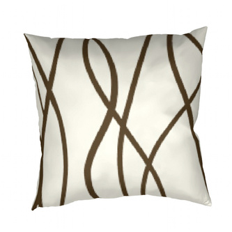 Dadka Povlak na polštář bavlna Vlny hnědé na banánovém 40x40 cm