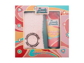 Xpel Candy Dreams mléko na nohy Marshmallow Magic 100 ml + 1 pár měkkých ponožek one size