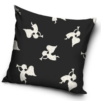 TipTrade Vánoční povlak Andělíčci s trubkou 40x40 cm