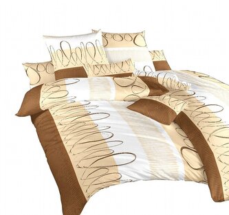 Dadka Povlečení krep Evelína medová 220x200, 2x70x90 cm