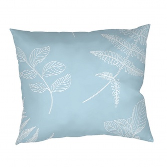 Dadka Povlak na polštář krep Kapradí bílé na světle modrém 50x70 cm
