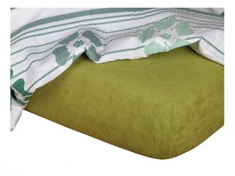 Dadka Froté prostěradlo olivová 200x200x20 cm