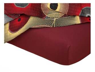 Dadka Jersey prostěradlo bordó 180x200x25 cm