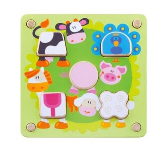 Sorter kształtów, kostka 2 w 1, układanka farma i zwierzątka