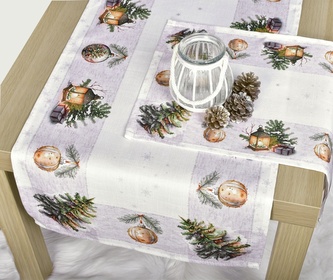 Ubrus vánoční, Vánoce v anglickém stylu 85 x 85 cm