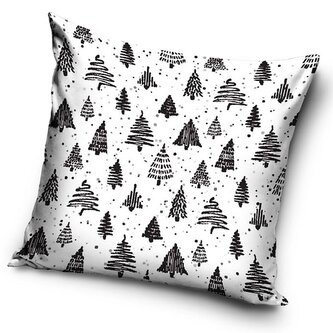 TipTrade Vánoční povlak Smrčky a jedličky 40x40 cm