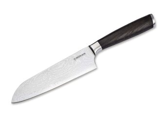 Böker Manufaktur Solingen 130952DAM Meisterklinge Santoku kuchynský nôž 16,5 cm, damašek, dub