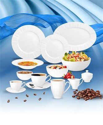 Šálek s podšálkem "Oslo", bílá, 10 cl, sada 6 ks, ROTBERG 1210OSL002