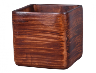 Obal na květník LADA WOOD keramický matný 14x14x14cm