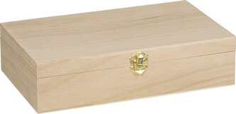 Dřevěná truhlička vhodná k vlastnímu ozdobení