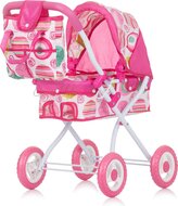CHIPOLINO Hluboký kočárek pro panenky Emily Multicolor