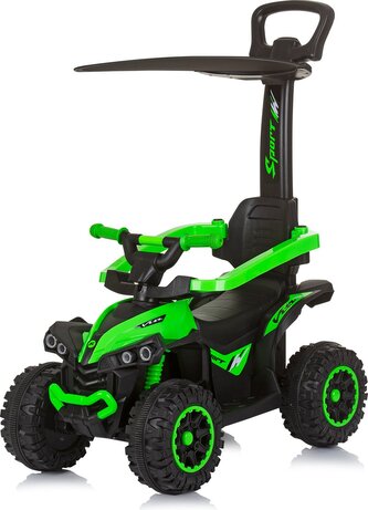 CHIPOLINO Odrážedlo se stříškou a vodící tyčí ATV Green CHIPOLINO Odrážedlo se stříškou a vodící tyčí ATV Green