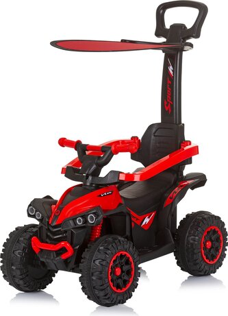 CHIPOLINO Odrážedlo se stříškou a vodící tyčí ATV Red CHIPOLINO Odrážedlo se stříškou a vodící tyčí ATV Red
