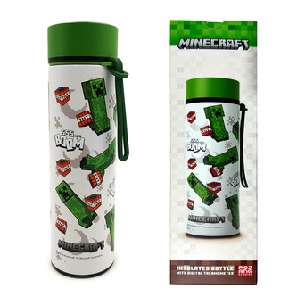 Nerezová termoláhev  s digitálním teploměrem  450ml - Minecraft 555