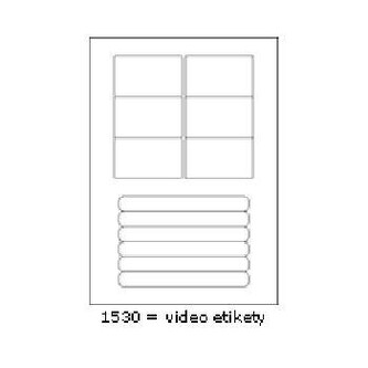 Samolepicí etikety 76 x 45,5 mm, 12 etiket, A4, 100 listů