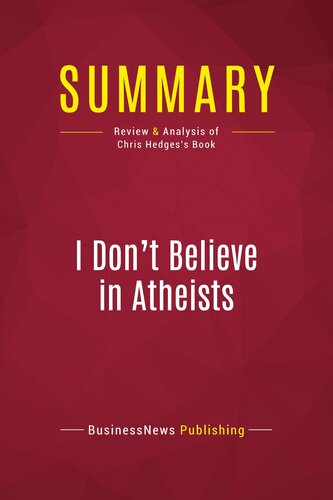 Summary: I Don't Believe in Atheists