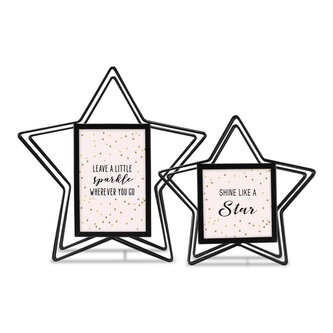 Hama portrétový rámeček STELLA, 10x10 cm a 10x15 cm, set 2 ks, černý