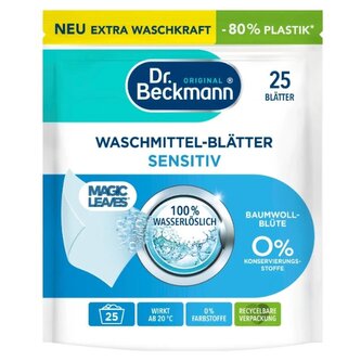 Dr. Beckmann Magic Leaves Universal Sensitiv papírky pracího prášku 25ks