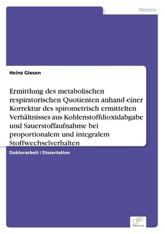 Ermittlung des metabolischen respiratorischen Quotienten anhand einer Korrektur des spirometrisch ermittelten Verhältnisses aus