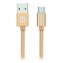 Swissten Datový Kabel Textile Usb / Micro Usb 2,0 M Zlatý