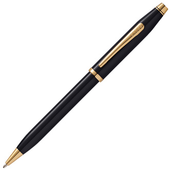 Cross, Kuličkové pero Century II, (M) střední, black lacquer/23kt gold