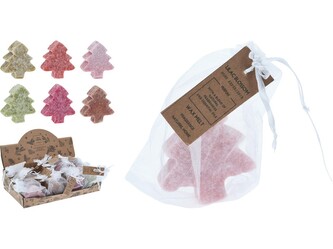 Vosk vonný  42g 60x20x66mm do aromalamp  tvar ván. stromečku, mix barev 1 ks