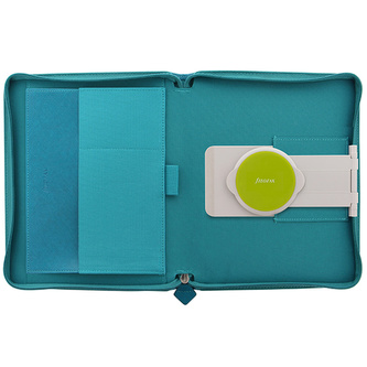 Filofax, Enitab + Obal Velký Saffiano Zip, Akvamarín