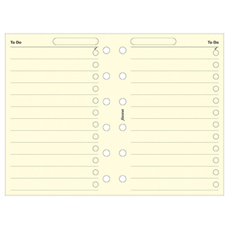 Filofax, Seznam úkolů pro diáře, kapesní, krémová