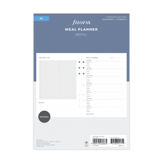 Filofax, Náplň A5, plánování jídla