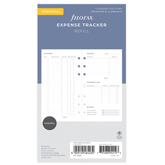 Filofax, Sledování výdajů, Osobní