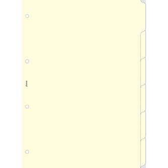 Filofax, Rozřazovače pro diáře, 6 záložek, A4, krémová