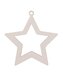 Bombka drewniana Gwiazdka 3szt biała