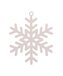 Bombka biała Płatek śniegu plexi