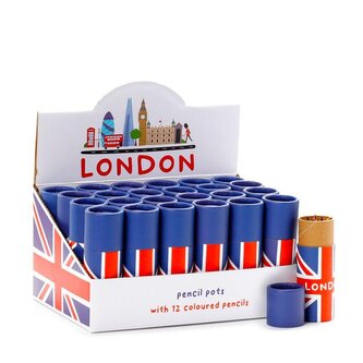 Zestaw 12 kolorowych długopisów Union Jack -Jednorożec Jack