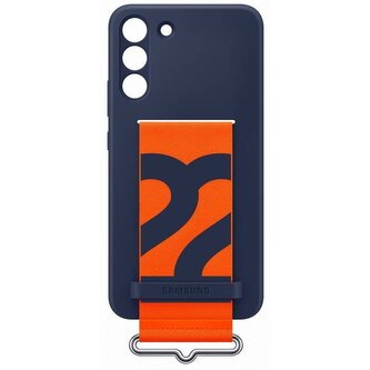EF-GS906TNE Samsung Silikonový Kryt vč Popruhu pro Galaxy S22+ Navy (Pošk. Balení)