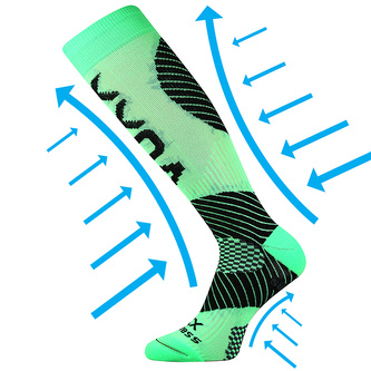VoXX® podkolenky Protect neon zelená 35-38 (23-25) 1 pár