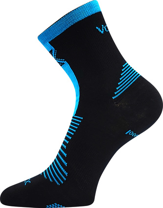 VoXX® ponožky Woralf černá/neon tyrkys 35-38 (23-25) 3 páry