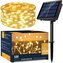 LED řetěz Nano - 12m, 100LED, 8 funkcí, solar, IP44, teplá bílá