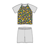 Lonka® Koffing pyžamo krátký rukáv pivo/malé šedá M 1 ks