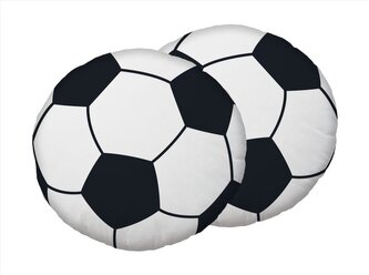 JERRY FABRICS Tvarovaný mikroplyšový polštářek Fotbal  Polyester, 35 cm