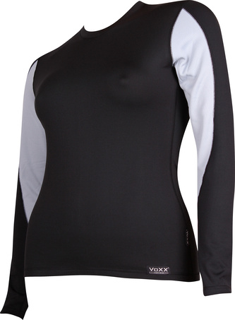 VoXX® SOLID 02 dámské tričko dlouhý rukáv černo-šedá L 1 ks