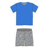 Lonka® Kája pyžamo krátký rukáv hodiny/modrá L 1 ks