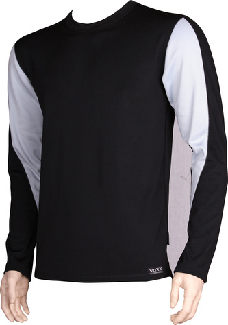 VoXX® SOLID 01 pánské tričko dlouhý rukáv černo-šedá XL 1 ks