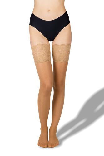 Lady B samodržící punčochy PASSION hold-ups 20 beige M/165-175 1 pár