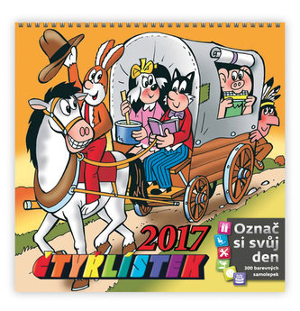 Kalendář nástěnný 2017 - Čtyřlístek